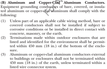 Can Aluminum Be Used As A Ground